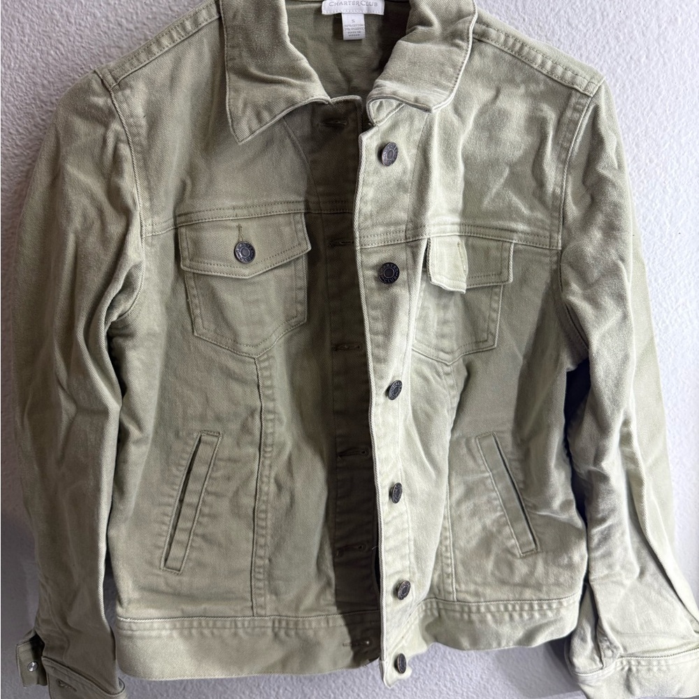 Charter Club Men's Light Olive Jacket